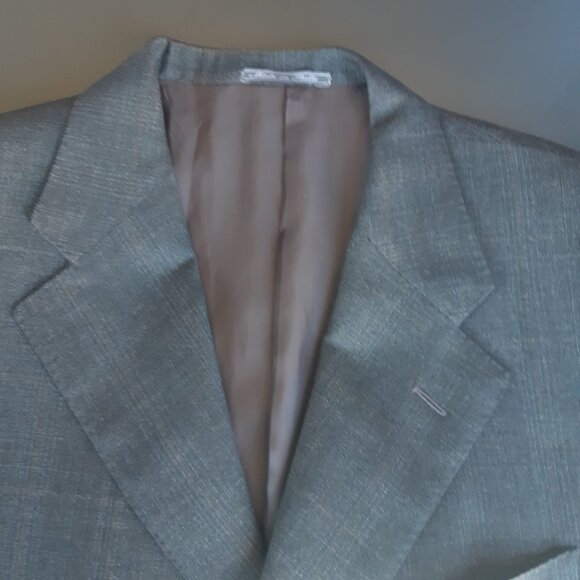 Corneliani Bespoke 40R Charcoal Men's Wool Sport Jacket Super 120s - Picture 15 of 16